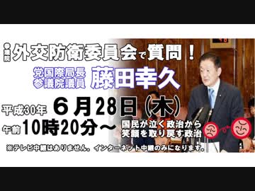 2018_06_28　参議院外交防衛委員会