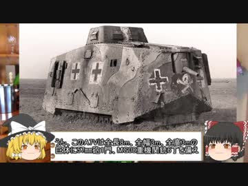 ゆっくりで学ぶ第一次世界大戦の戦車　ドイツ編