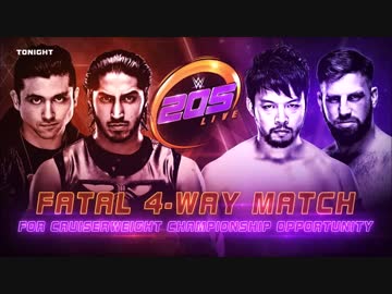 【WWE】TJPvsヒデオ・イタミvsドリュー・グラックvsムスタファ・アリ【205 18.7.24】