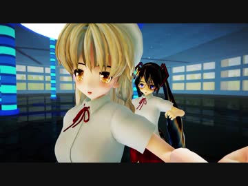 【Ray-MMD ＆ ミニスカートの物理変えてみた】 白銀リン と 本田ルミ メランコリック 1080p 60fps 【MMDオリキャラ】MikuMikuDance