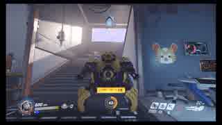 【Overwatch】レッキング・ボール基本的な立ち回り＆ポジション【字幕動...