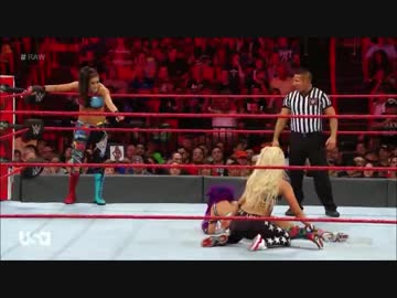 【WWE】ベイリー&amp;サシャ・バンクスvsライオット・スクアッド【RAW.7.30】