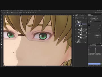 【MMDタイバニ】ノーエフェクトMMD出力にフォトショで加工していく過程