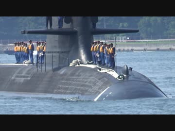 そうりゅう型潜水艦 入港の様子