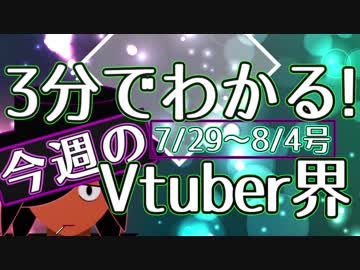 【7/29~8/4】3分でわかる！今週のVtuber界【佐藤ホームズの調査レポート】