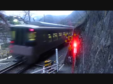 箱根登山鉄道中学校踏切 その１