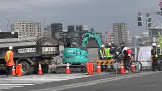 ただいま工事中（大栗川、宝蔵橋〜新堂橋）