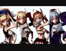 【MMD萌王EX】ストリーミングハート【YYB式 德古拉短裙 & 亚历山大 & 拿破仑 & 刘秀】