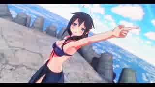 【MMD艦これ】水着時雨で海を泳ぐ月