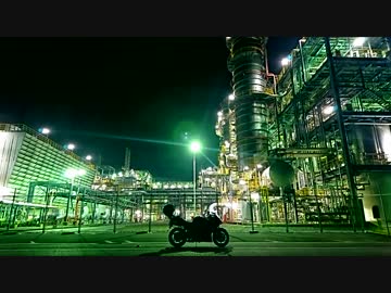 VFR800 周防大島の絶景とあなご天丼＆岩国・大竹コンビナートの夜景（ミニチュアモード撮影有）
