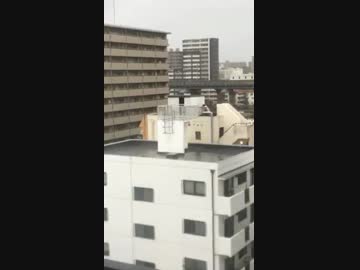 【台風21号】飛ばされる屋上プレハブおじさん