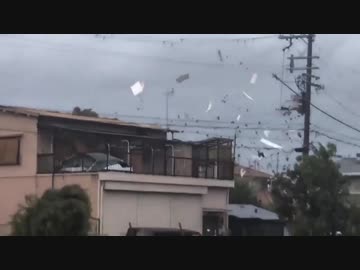台風21号の映像にラドンの音楽をつけてみた