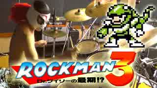 【ロックマン3】スネークマンステージBGMを激しく叩いてみた！