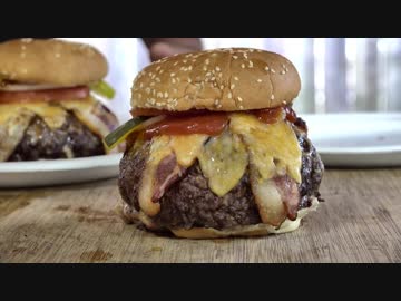 ローストビーフスタッフドベーコンダブルチーズバーガー