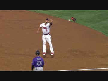 【MLB】危機一髪！グローブが吹き飛ぶ弾丸ライナー集