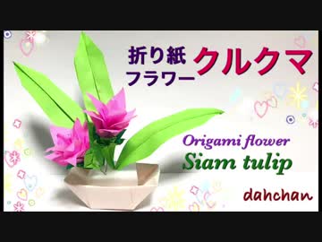 【折り紙】クルクマ作ってみた★花