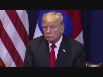 文大統領の挨拶を怪訝そうな表情で聞くトランプ大統領w