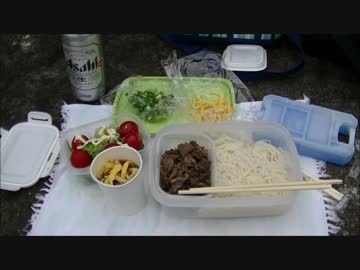 パンツマンの素麺弁当。