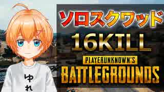 【PUBG】世界最速レベルのクイックショット！？ソロスクワッド16KILL！【VTuber】