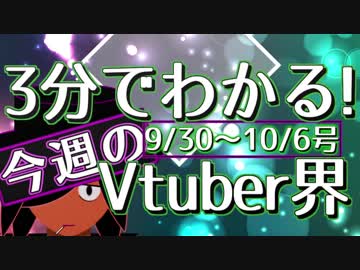 【9/30~10/6】3分でわかる！今週のVtuber界【佐藤ホームズの調査レポート】