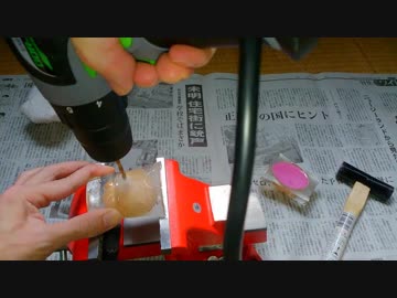 玉子の殻に入れたレジンが抜けませんでした・・