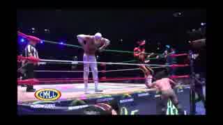 【CMLL】エル・ヒホ・デ・LAパルク&LAパルク&ミスティコvsエル・Cl4n&バルバロ・カベルナリオ【18.10.5】