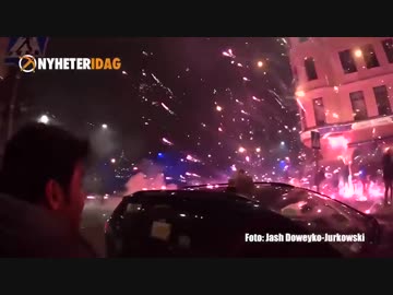 スウェーデンで移民が花火大会を開催する