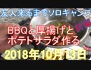 友人来るまでソロキャンプ　前編　BBQと厚揚げとポテトサラダつくる！