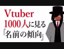 Vtuber1000人の「名前の傾向」を考える【佐藤ホームズの考察】