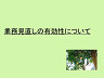 業務見直しの有効性について