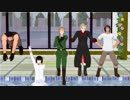 【APヘタリアMMD】着衣水泳訓練（土希日英丁）