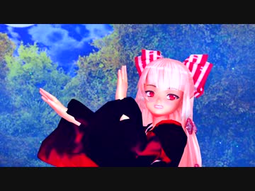 【東方MMD】和装妹紅が蛍舞う月光の中で魅せる極楽浄土（生足注意