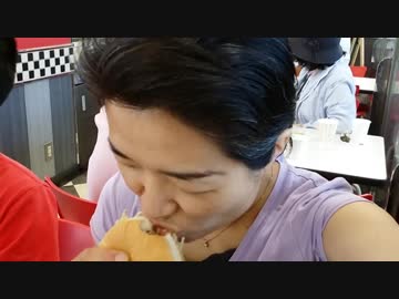 ホモと見る【大物youtuber夫婦の撮影現場】＠ロッテリア／つけ麺バーガー