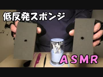 【ASMR】低反発スポンジの耳に色々してみた【音フェチ】