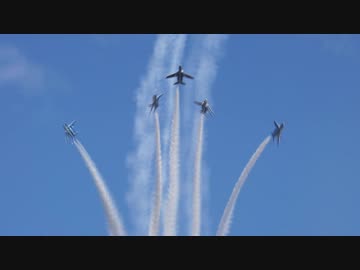 ブルーインパルスの離着陸+曲芸飛行[入間基地]
