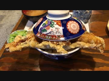 はみでる上天丼大盛り(北品川の天婦羅うえじま)