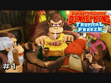 【実況】ドンキーコングトロピカルフリーズ　KONG揃えて進む　＃１