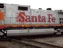 アメリカの貨物列車のすれ違い イリノイ州ジョリエット１