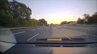 高速車載その13-夕暮れ時の名神高速（休日編）