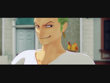 【MMDワンピ】ゾロ誕遅刻｜船長と剣士さんのFINE/BY/ME｜モデル配布あり