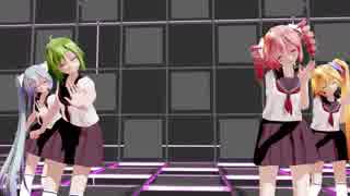 【MMD】JKなTda式のGUMIさんとテトさん(ちょっとだけミクさんとネルさん)JIVE INTO THE NIGHTを踊ってもらった