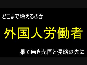 入管法改正　増える外国人労働者　売国の果てに