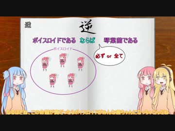 琴葉姉妹の高校数学講座⑥「論理」