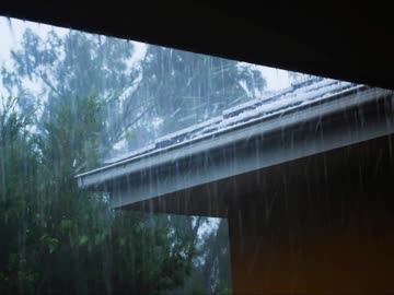 【癒し】雨粒が屋根に当たる音（睡眠用BGM・作業用BGM・ASMR）