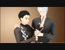 【ユーリ!!!onMMD】師弟が某お菓子のCMに出演しました