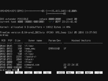 FreeDOS98起動(1200p)