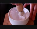 ASMR - シェービングフォームを混ぜる音 / 一面全体に塗る音