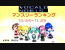 VOCALONOBISマンスリーランキング2018（10/24～11/23)