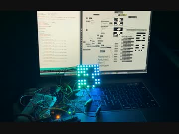 NeopixelとMaxとArduinoでBad Apple!!影絵30fps