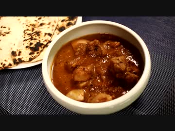 スパイシーチキンカレーとチヤパティ♪